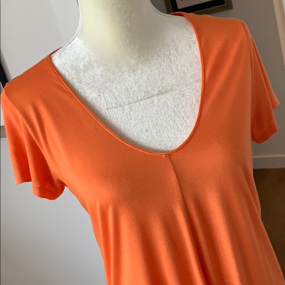 Vince orange a-line T-shirt, M - Picture 2 of 6